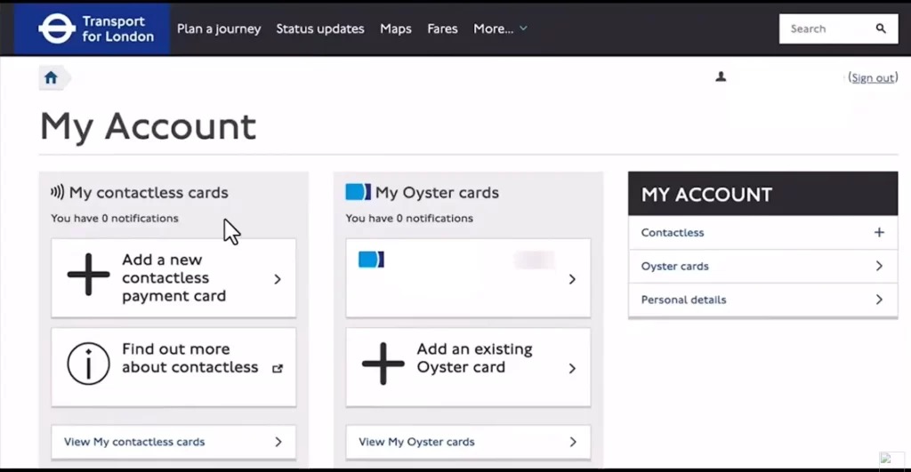 Oyster Card Login
