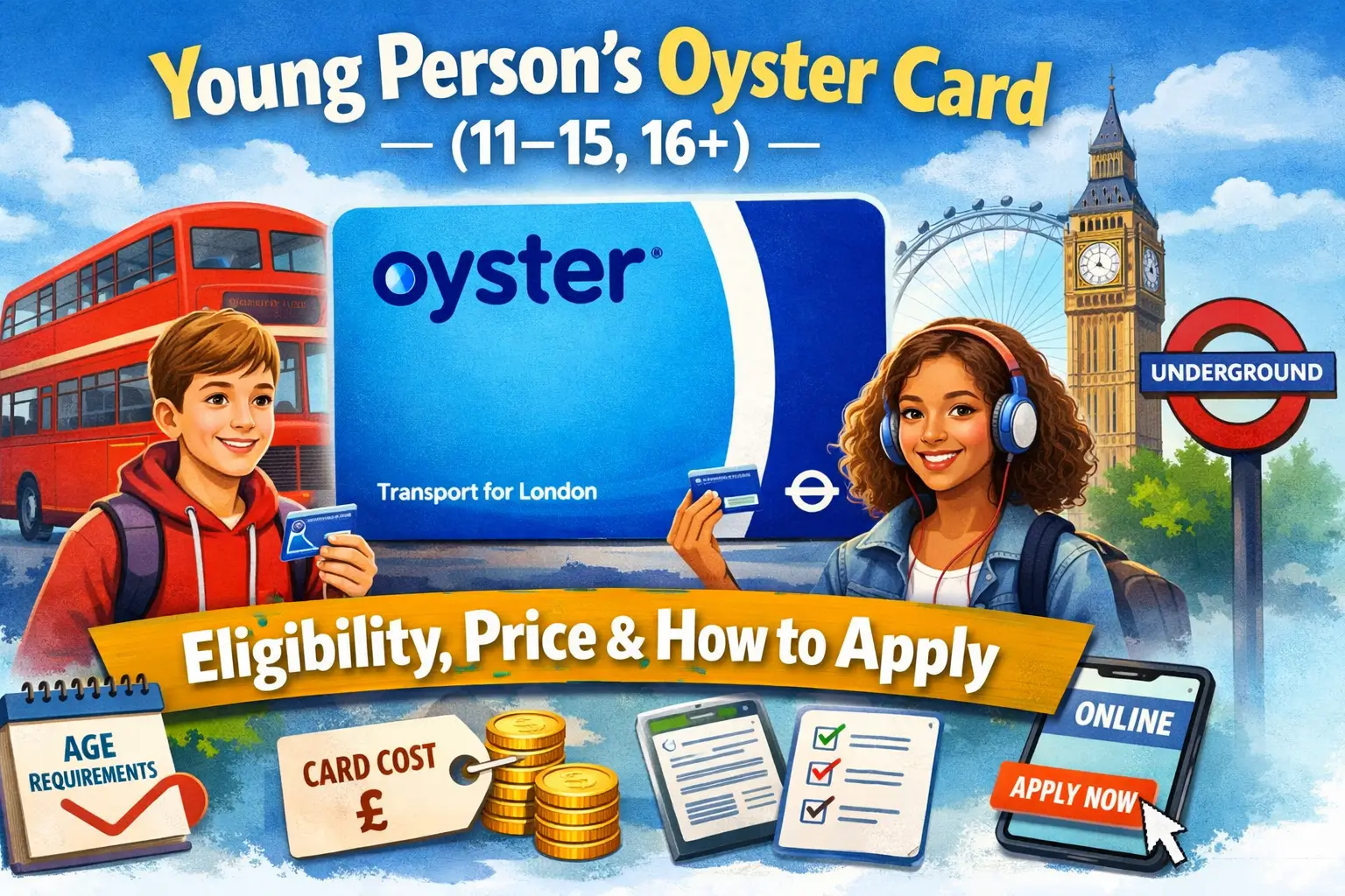 Young Person’s Oyster Card (11–15, 16+) Eligibility, Price & How to Apply – 2026